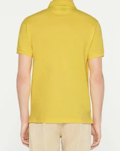 Polo uni jaune