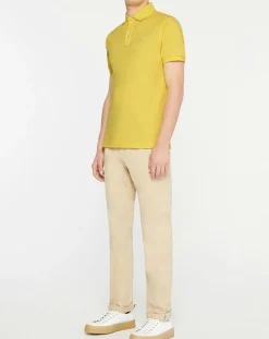 Polo uni jaune