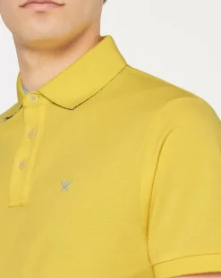 Polo uni jaune