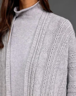 Poncho en Laine & Cachemire Roca gris