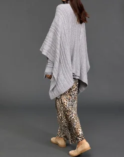 Poncho en Laine & Cachemire Roca gris