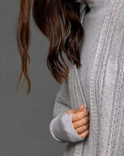 Poncho en Laine & Cachemire Roca gris