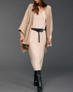 Poncho en Laine & Cachemire Roca sable