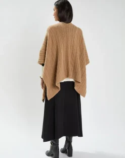 Poncho en Laine & Cachemire Roca camel