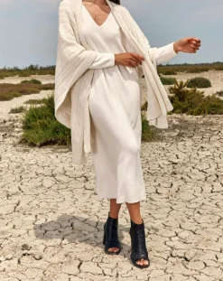 Poncho en Laine & Cachemire Roca crème