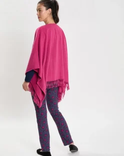 Poncho en Laine mélangée Foehn pivoine