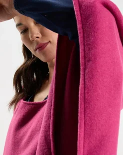 Poncho en Laine mélangée Foehn pivoine