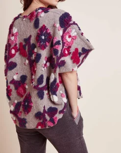 Poncho en Laine mélangée Mila multicolore