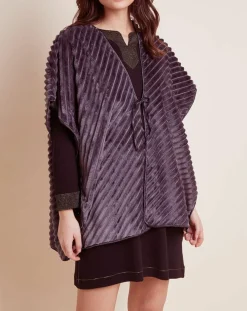 Poncho Essentiel gris vison