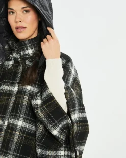 Poncho Tylan à carreaux noir