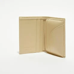 Porte-cartes classique en Cuir blanc cassé - 10.5x7.50x2.0 cm