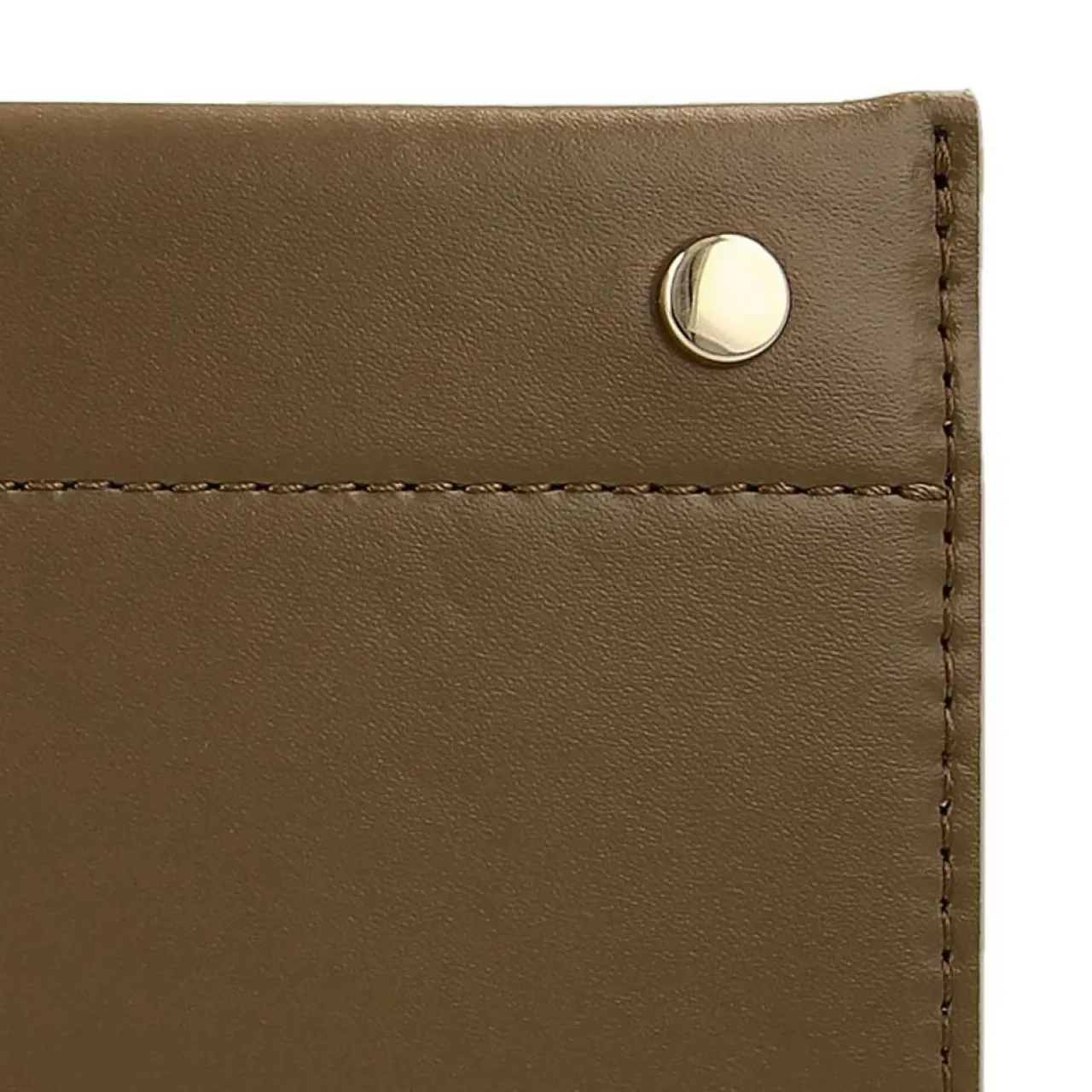 Portefeuille en Cuir Continental Lady M marron 18.5x9.5 cm