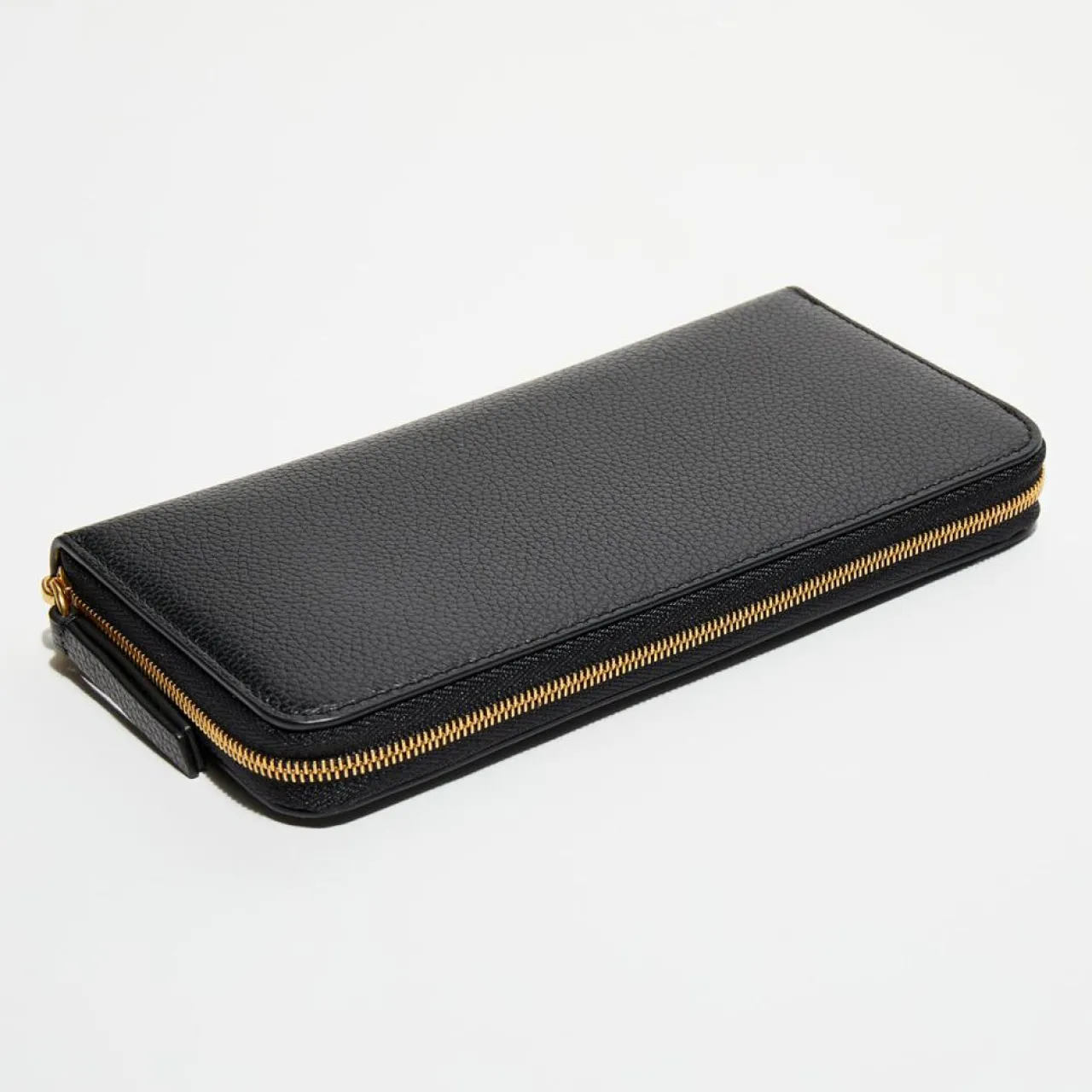 Portefeuille en Cuir Mulberry Plaque noir - 9.5x19 cm