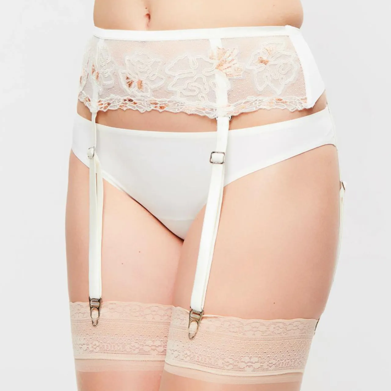 Porte-jarretelles Love Stone blanc