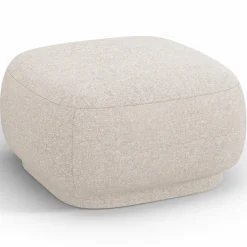 Pouf Linden Chenille beige - 65x65x39 cm