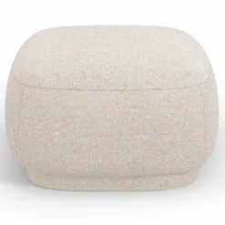 Pouf Linden Chenille beige - 65x65x39 cm