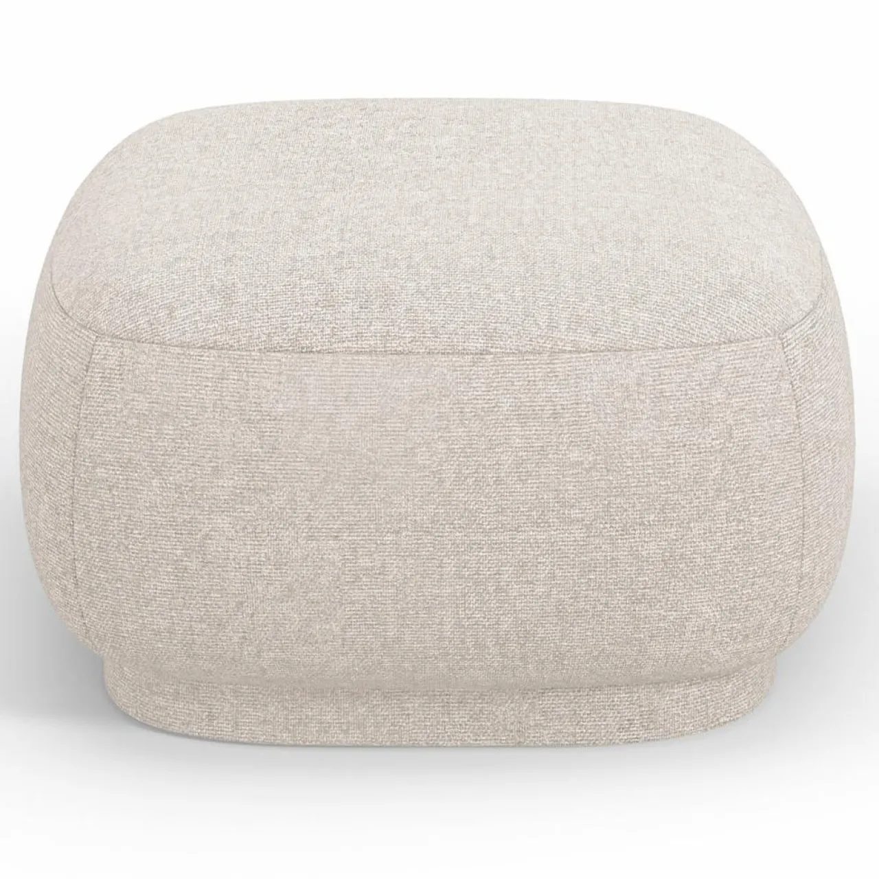 Pouf Linden Chenille beige - 65x65x39 cm