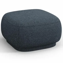 Pouf Linden Chenille bleu - 65x65x39 cm