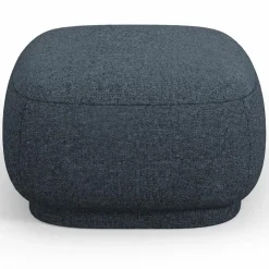 Pouf Linden Chenille bleu - 65x65x39 cm
