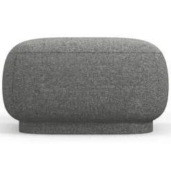 Pouf Linden Chenille gris foncé - 65x65x39 cm