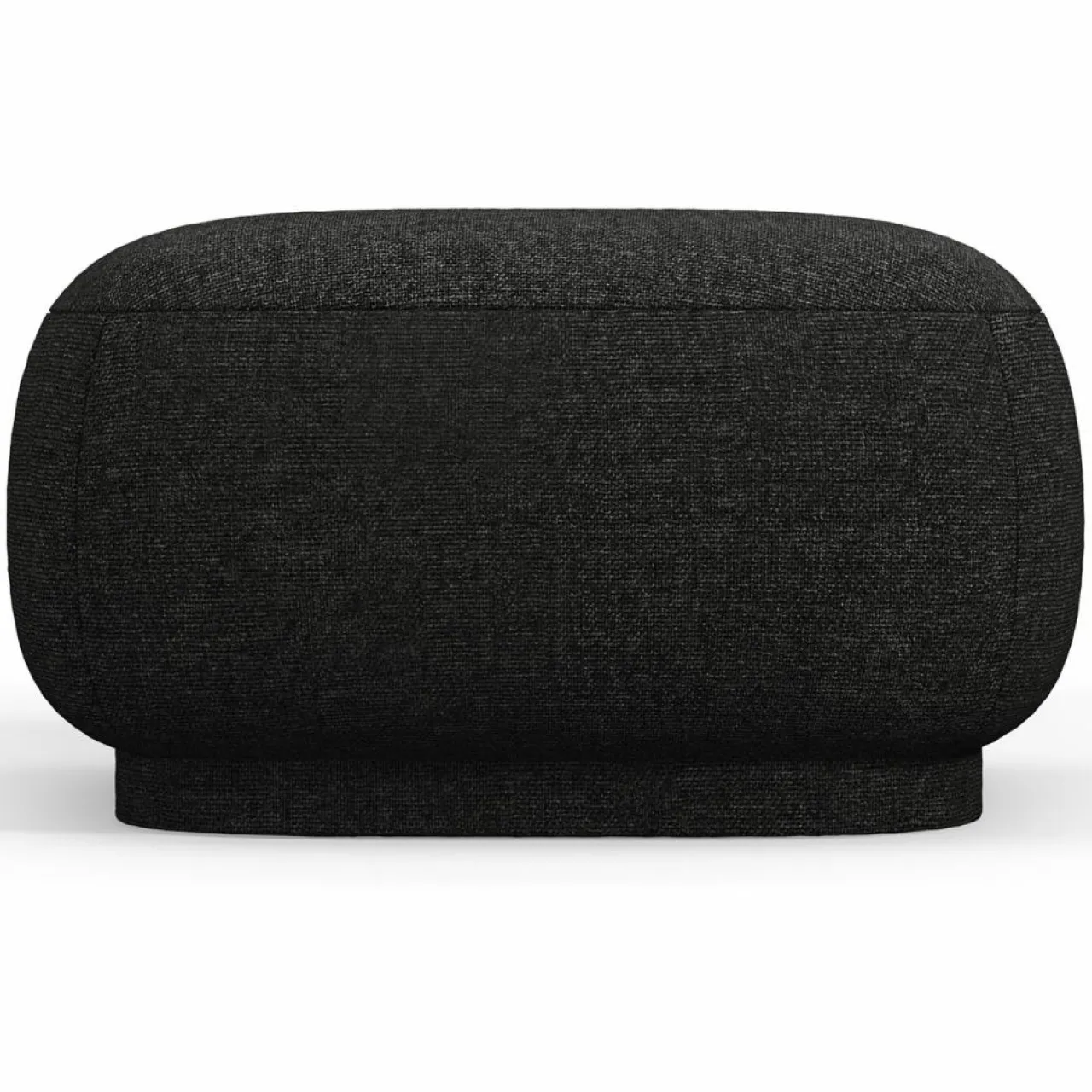 Pouf Linden Chenille noir - 65x65x39 cm
