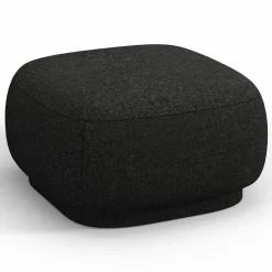 Pouf Linden Chenille noir - 65x65x39 cm