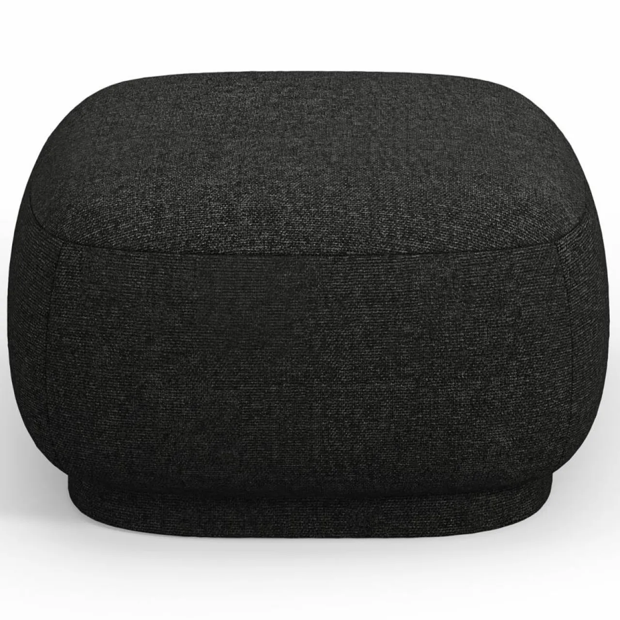 Pouf Linden Chenille noir - 65x65x39 cm