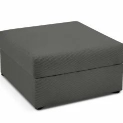 Pouf Quince gris foncé - 64x64x37 cm