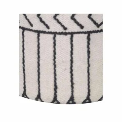 Pouf tribal 55 cm de haut Acacia M&M offer Gris argent - 40x40x55 cm