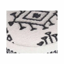 Pouf tribal 55 cm de haut Acacia M&M offer Gris argent - 40x40x55 cm