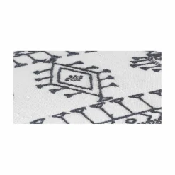 Pouf tribal rond 90 cm Acacia M&M offer Gris argent - 90x90x45 cm