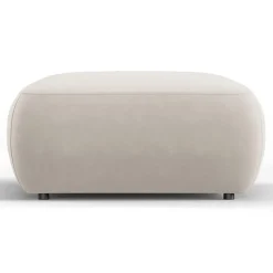 Pouf Velours Jasmin beige - 75x75x36 cm