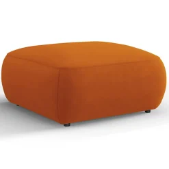 Pouf Velours Jasmin terracotta - 75x75x36 cm