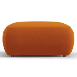 Pouf Velours Jasmin terracotta - 75x75x36 cm