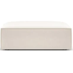 Pouf Velours Vanda beige clair - 100x80x36 cm