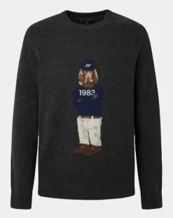 Pull 100% Laine Mérinos Harry Dog gris foncé