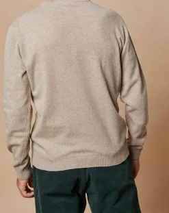 Pull 100% Cachemire 4 fils Antoine col V beige