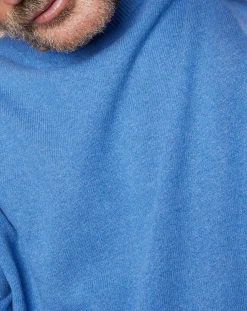 Pull 100% Cachemire 4 fils Harry col rond bleu vif