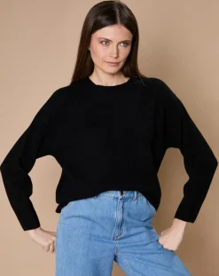Pull 100% Cachemire 4 fils Ophélie col rond noir