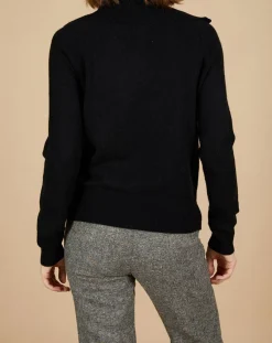 Pull 100% Cachemire Audrey col zippé noir
