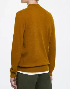 Pull 100% Cachemire col Montant Rachmok camel