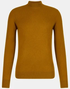Pull 100% Cachemire col Montant Rachmok camel