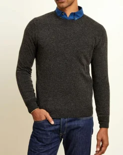 Pull 100% Cachemire col rond London anthracite