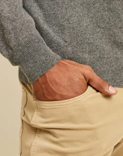 Pull 100% Cachemire col rond gris foncé