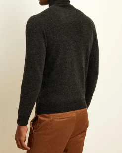 Pull 100% Cachemire col roulé Orlando anthracite