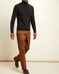 Pull 100% Cachemire col roulé Orlando anthracite