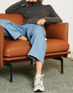 Pull 100% Cachemire col roulé Jane gris chiné foncé