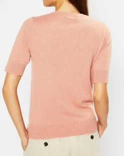 Pull 100% Cachemire Difi col rond rose