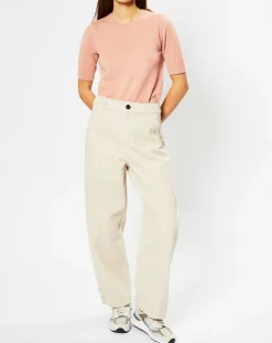 Pull 100% Cachemire Difi col rond rose