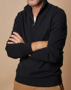 Pull 100% Cachemire Jules col camionneur noir